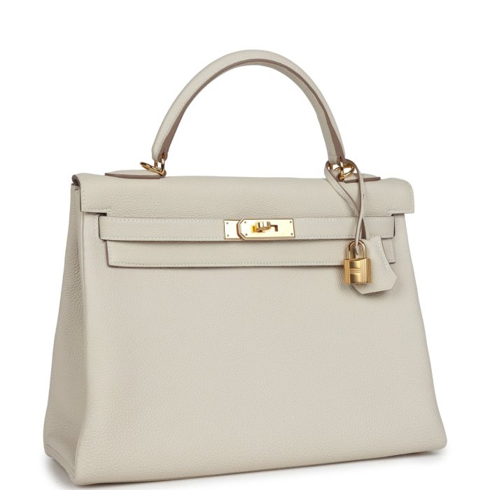 Handmade HKR 32 Craie Togo Gold Hardware - 图片 2