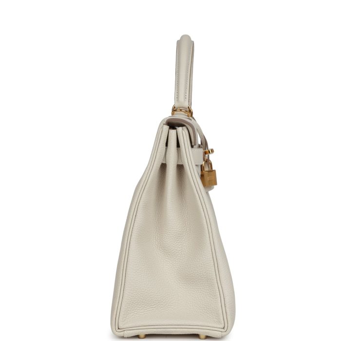 Handmade HKR 32 Craie Togo Gold Hardware - 图片 4