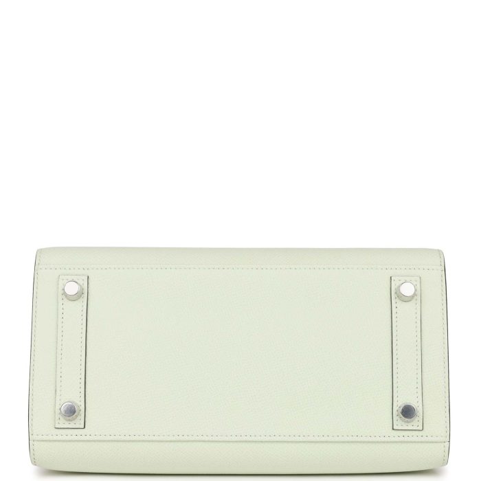 Handmade Bag HB Sellier 25 Vert Fizz Epsom Palladium Hardware - 图片 5