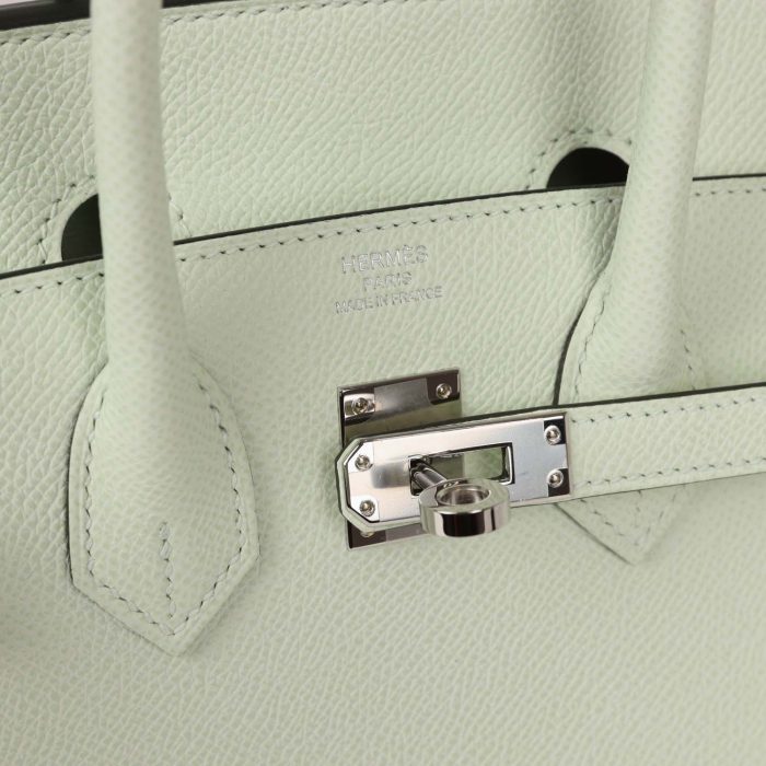 Handmade Bag HB Sellier 25 Vert Fizz Epsom Palladium Hardware - 图片 6