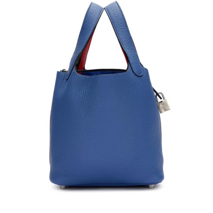 Handmade HPL 18 Bleu Brighton Clemence and Capucine Swift Verso Palladium Hardware - 图片 2