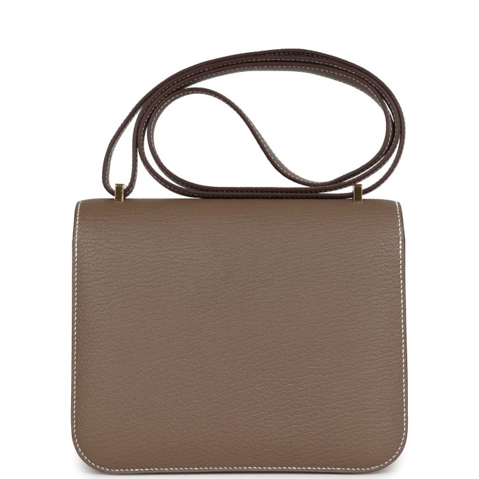 Handmade Bag HC 18 Etoupe Chevre Mysore Gold Hardware - 图片 4