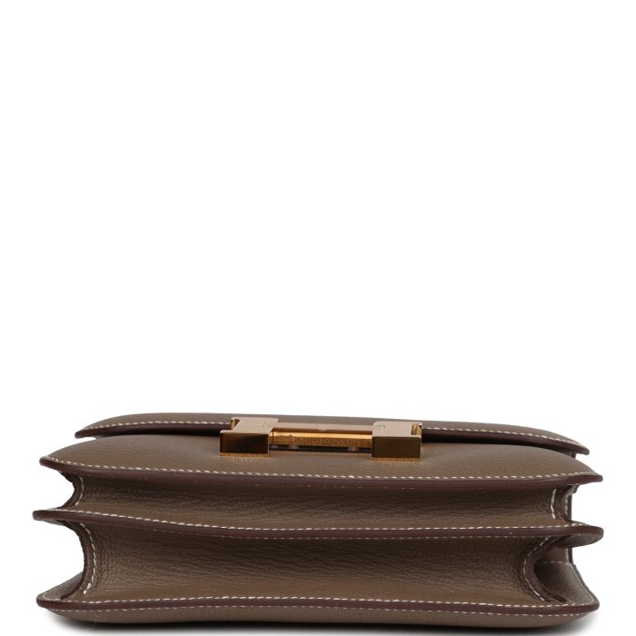 Handmade Bag HC 18 Etoupe Chevre Mysore Gold Hardware - 图片 5