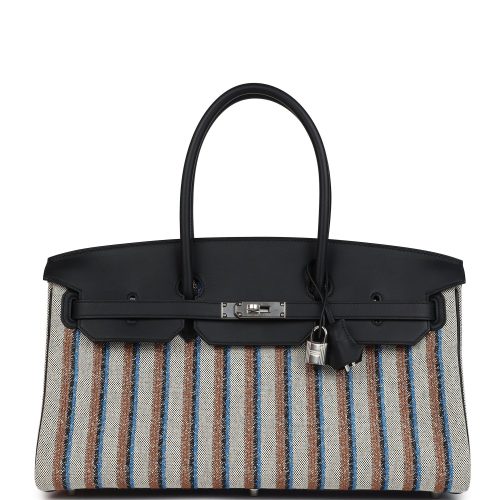 Handmade Bag HSB Light 39 Multicolor Toile and Black Swift Palladium Hardware