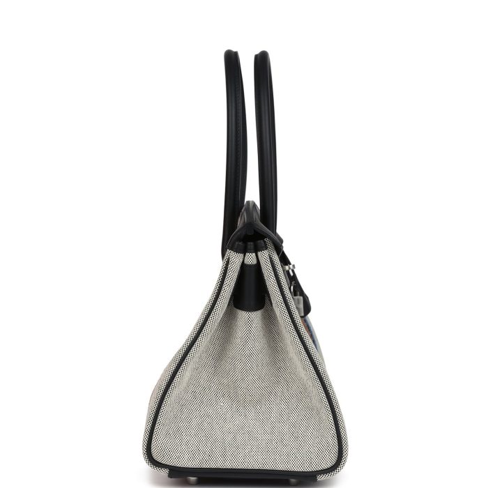 Handmade Bag HSB Light 39 Multicolor Toile and Black Swift Palladium Hardware - 图片 4
