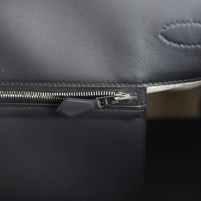 Handmade Bag HSB Light 39 Multicolor Toile and Black Swift Palladium Hardware - 图片 9