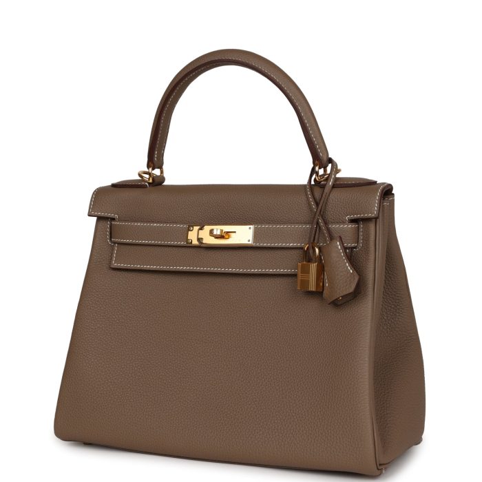 Handmade HKR 28 Etoupe Togo Gold Hardware - 图片 3