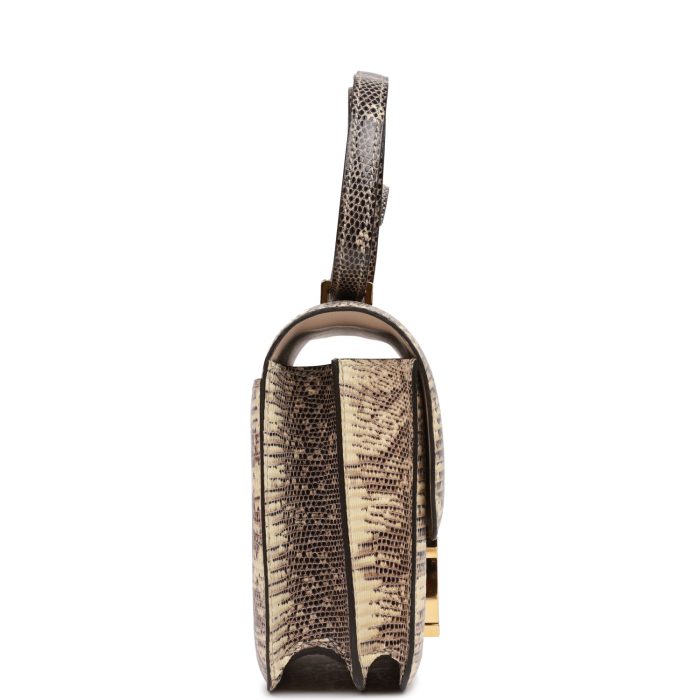 Handmade Mini HC 18 Ombre Lizard Varanus Salvator Gold Hardware - 图片 3