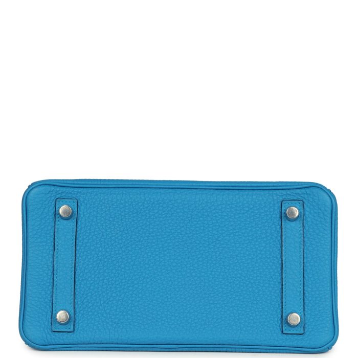 Handmade Bag HB 25 Bleu Zanzibar Togo Palladium Hardware - 图片 5