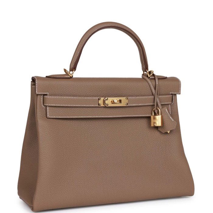 Handmade HKR 32 Etoupe Togo Gold Hardware - 图片 2