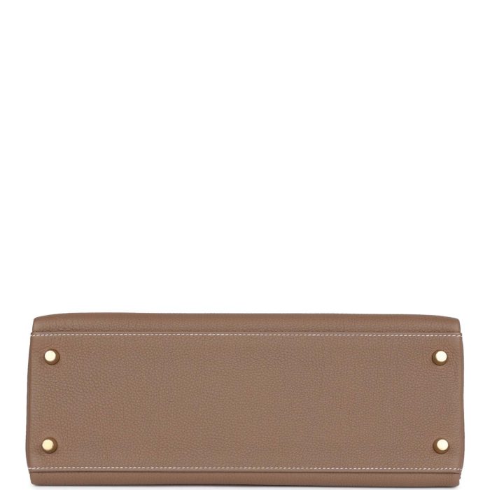 Handmade HKR 32 Etoupe Togo Gold Hardware - 图片 6