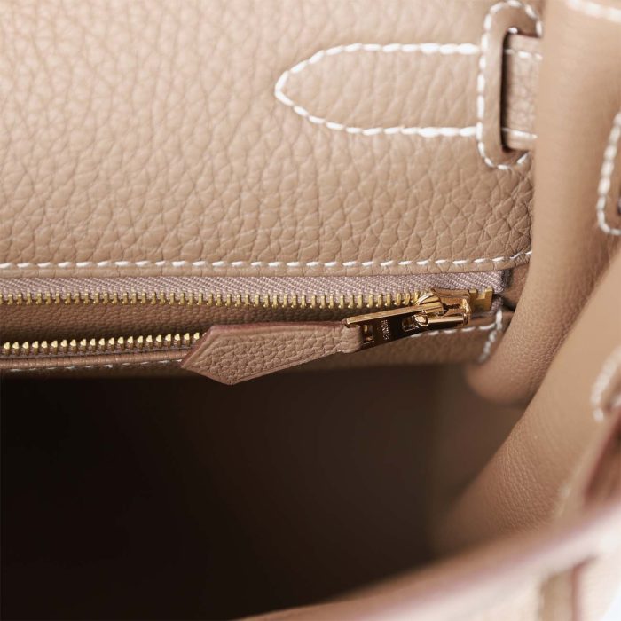 Handmade HKR 32 Etoupe Togo Gold Hardware - 图片 9