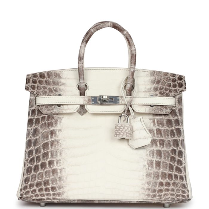 Handmade Bag HB 25 Himalaya Niloticus Crocodile Palladium Hardware
