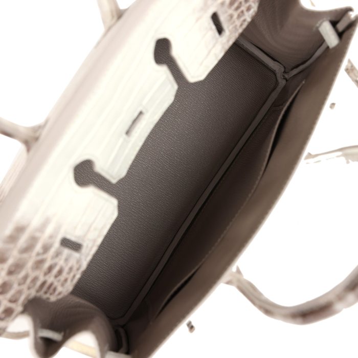 Handmade Bag HB 25 Himalaya Niloticus Crocodile Palladium Hardware - 图片 7