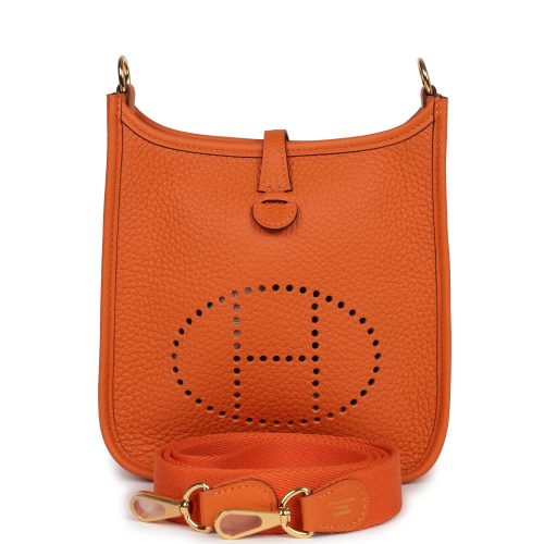 Handmade Bag HE TPM Orange Clemence Gold Hardware