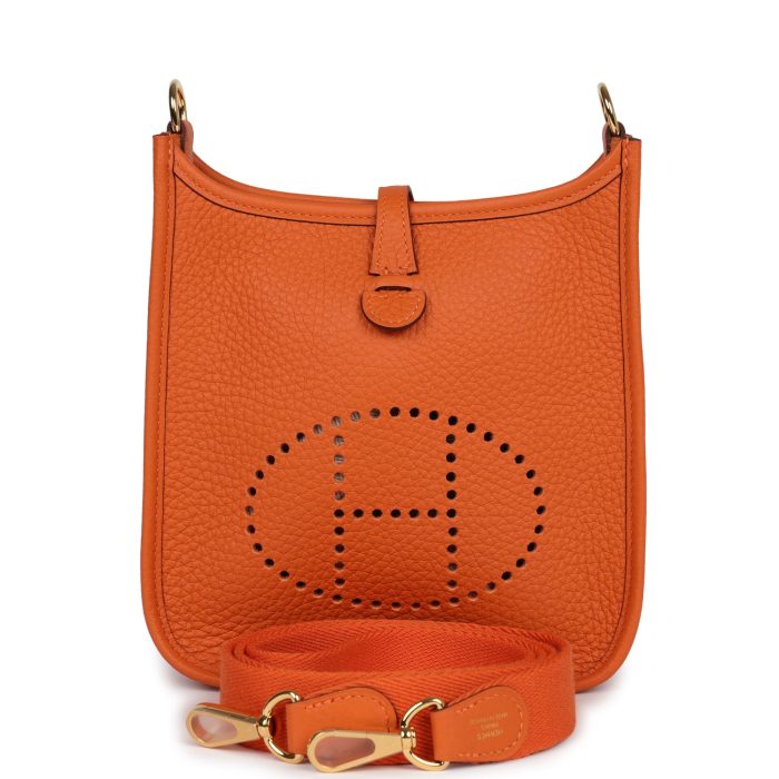Handmade Bag HE TPM Orange Clemence Gold Hardware
