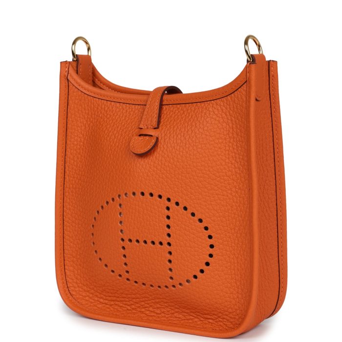 Handmade Bag HE TPM Orange Clemence Gold Hardware - 图片 3