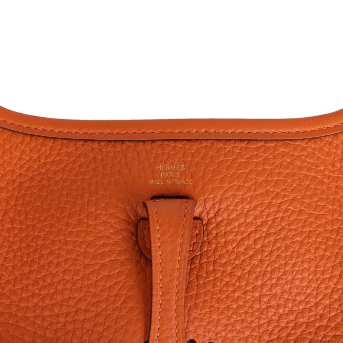 Handmade Bag HE TPM Orange Clemence Gold Hardware - 图片 7