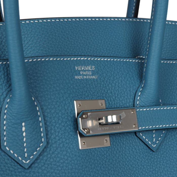 Handmade Bag HB 35 Blue Jean Togo Palladium Hardware - 图片 6