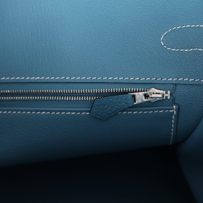 Handmade Bag HB 35 Blue Jean Togo Palladium Hardware - 图片 8