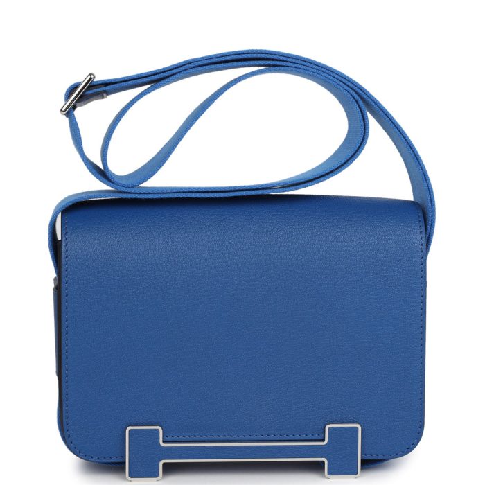Handmade Bag HG Bleu France Chevre Palladium Hardware
