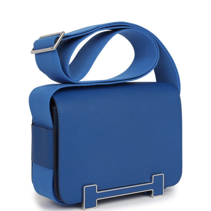 Handmade Bag HG Bleu France Chevre Palladium Hardware - 图片 2