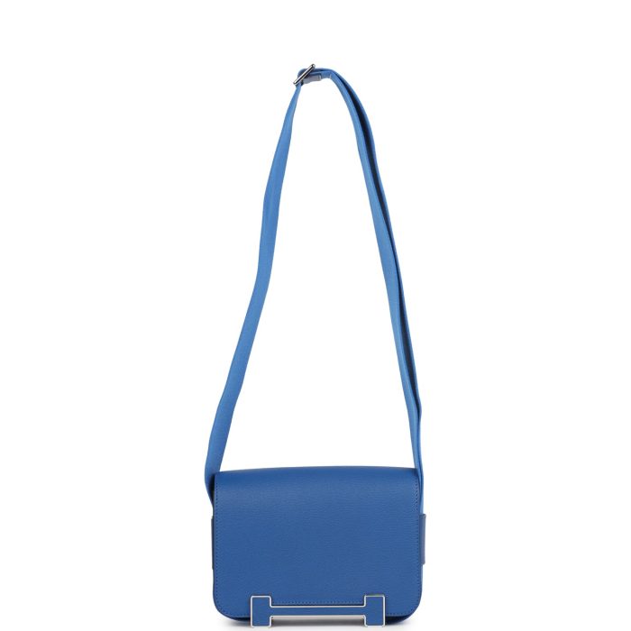 Handmade Bag HG Bleu France Chevre Palladium Hardware - 图片 5