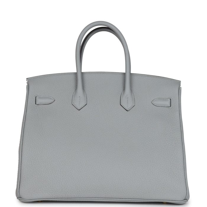 Handmade Bag HB 35 Bleu Glacier Togo Gold Hardware - 图片 4