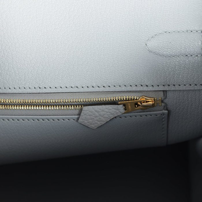 Handmade Bag HB 35 Bleu Glacier Togo Gold Hardware - 图片 8