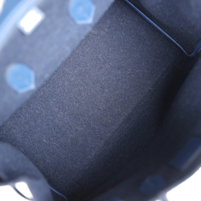 Handmade Bag HB 35 Bleu Nuit Feutre Wool and Bleu De Malte Swift Palladium Hardware - 图片 7