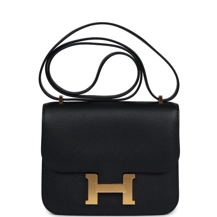 Handmade Bag HC 18 Black Epsom Gold Hardware