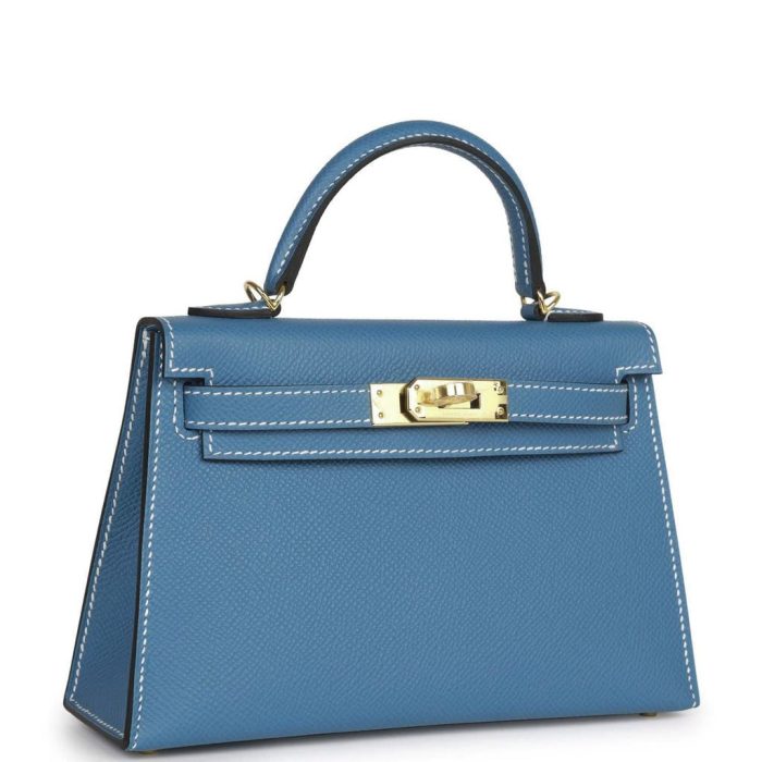 Handmade HKS 20 Blue Jean Epsom Gold Hardware - 图片 2