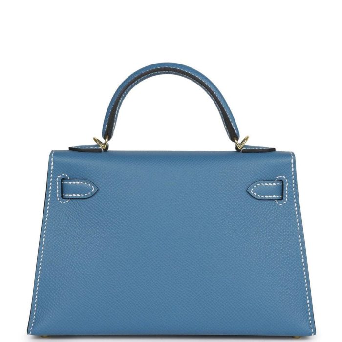 Handmade HKS 20 Blue Jean Epsom Gold Hardware - 图片 4