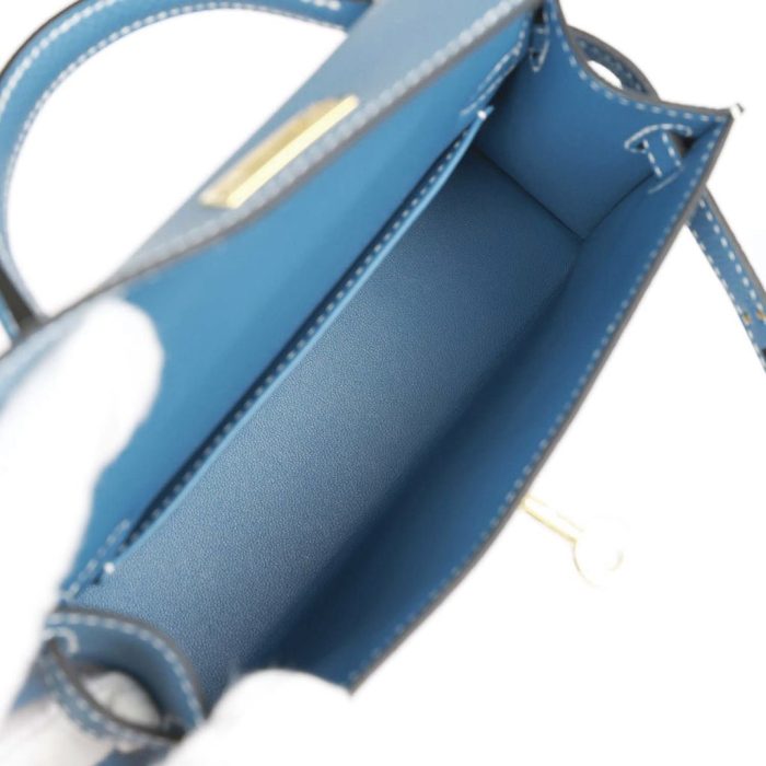 Handmade HKS 20 Blue Jean Epsom Gold Hardware - 图片 6