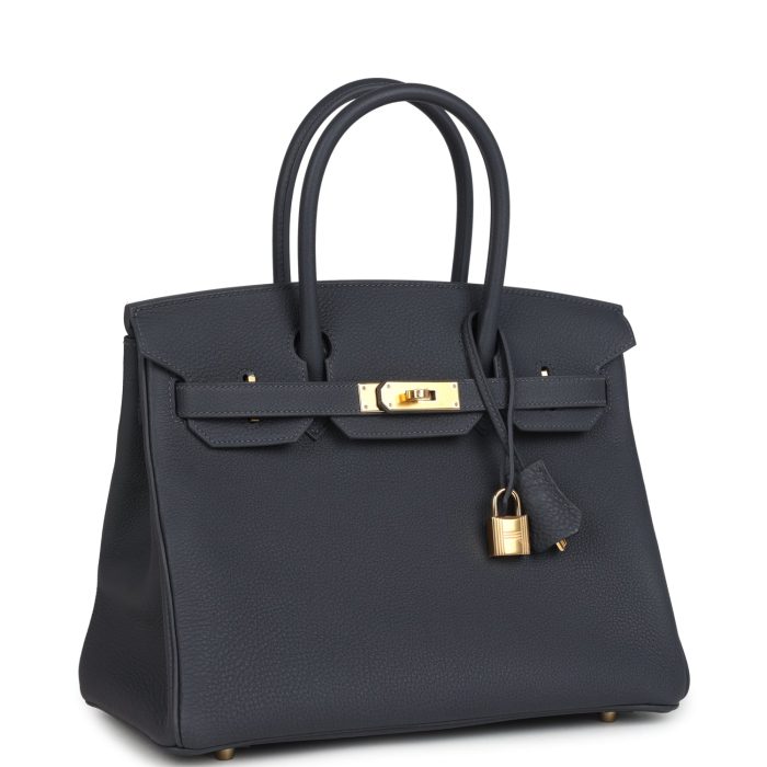 Handmade Bag HB 30 Ardoise Togo Gold Hardware - 图片 2