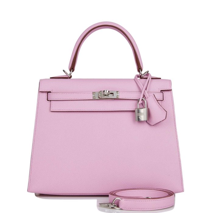 Handmade HKS 25 Mauve Sylvestre Epsom Palladium Hardware
