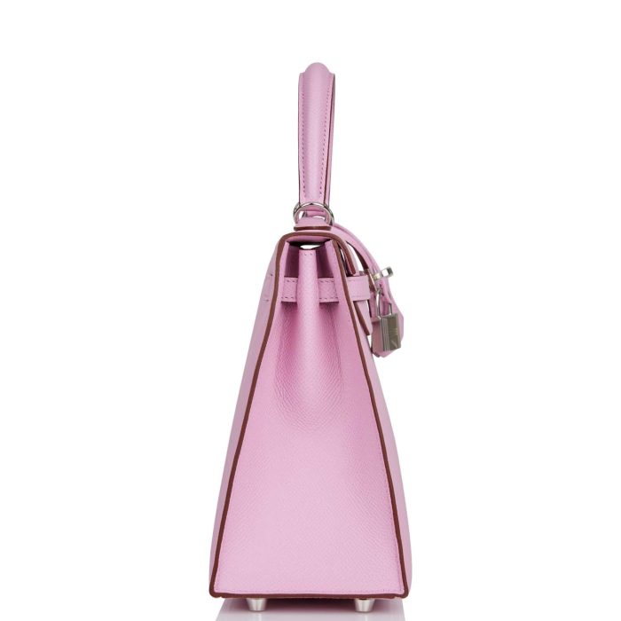 Handmade HKS 25 Mauve Sylvestre Epsom Palladium Hardware - 图片 3