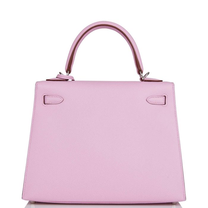 Handmade HKS 25 Mauve Sylvestre Epsom Palladium Hardware - 图片 4