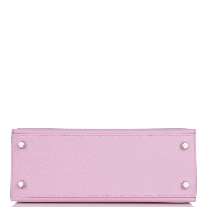 Handmade HKS 25 Mauve Sylvestre Epsom Palladium Hardware - 图片 5