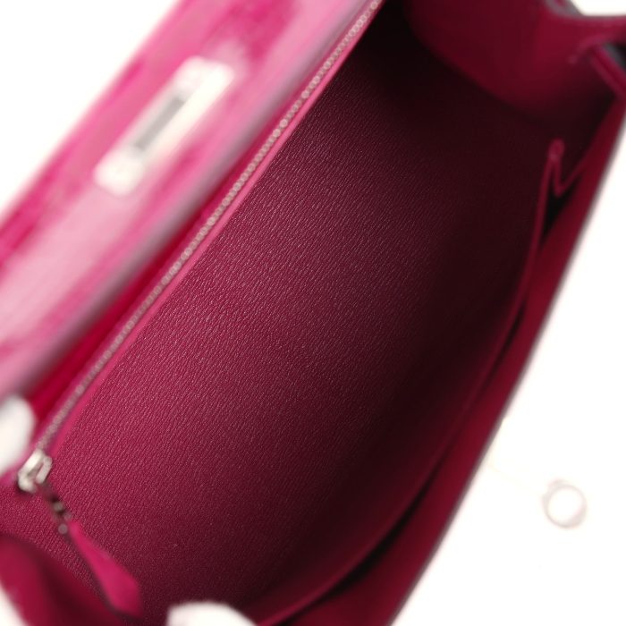 Handmade HKS 25 Rose Pourpre Shiny Niloticus Crocodile Palladium Hardware - 图片 7