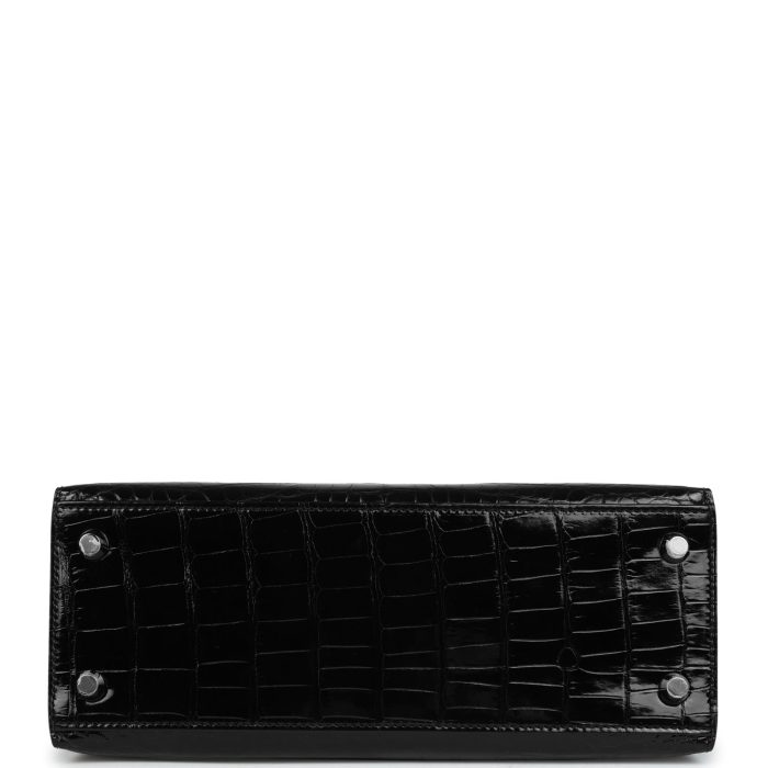 Handmade HKS 25 Black Shiny Alligator Gold Hardware - 图片 6