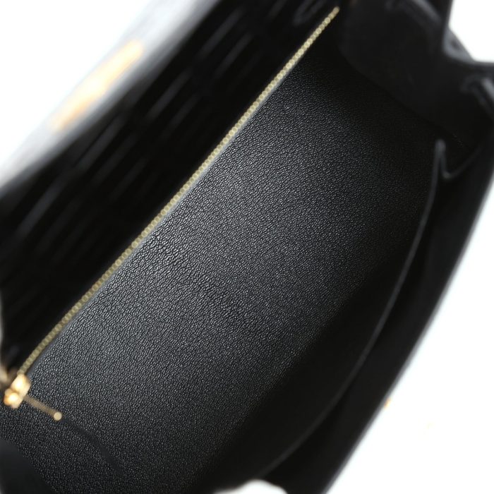 Handmade HKS 25 Black Shiny Alligator Gold Hardware - 图片 8