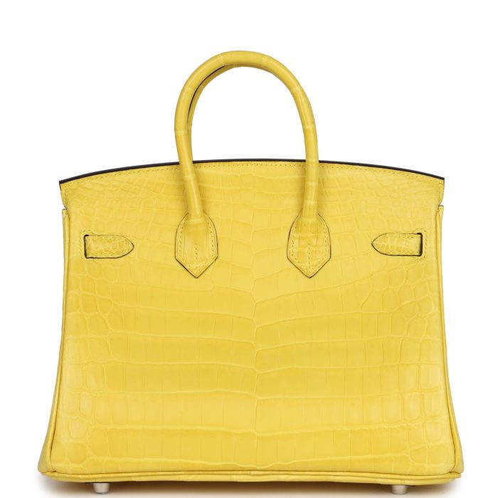 Handmade Bag HB 25 Mimosa Matte Niloticus Crocodile Palladium Hardware - 图片 4