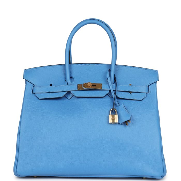 Handmade Bag HB 35 Bleu Paradise Epsom Gold Hardware