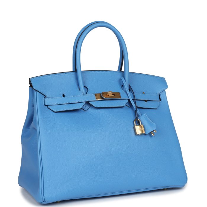 Handmade Bag HB 35 Bleu Paradise Epsom Gold Hardware - 图片 2