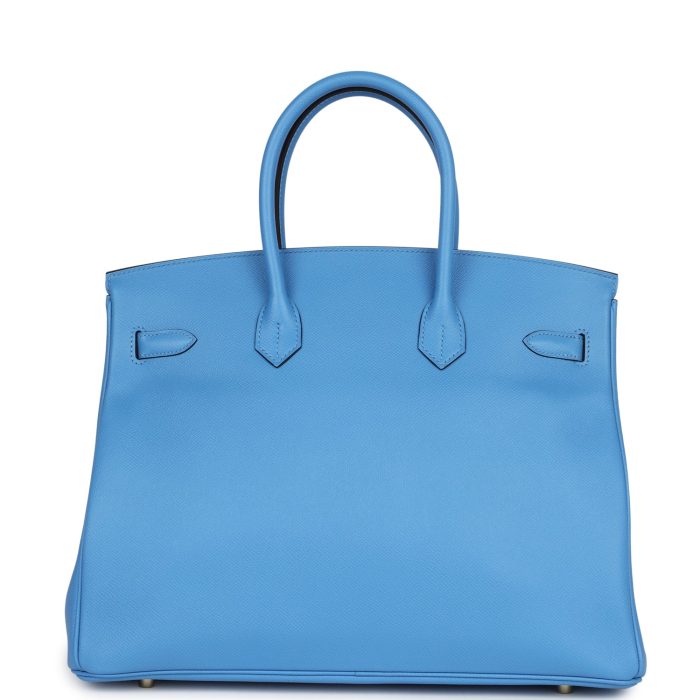 Handmade Bag HB 35 Bleu Paradise Epsom Gold Hardware - 图片 4