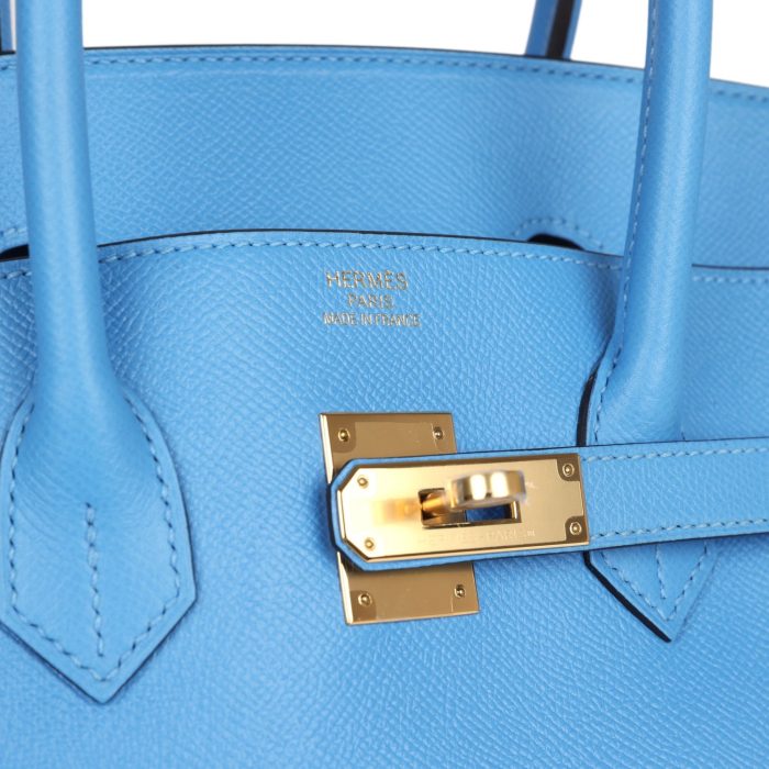 Handmade Bag HB 35 Bleu Paradise Epsom Gold Hardware - 图片 6