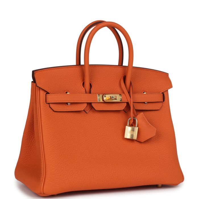 Handmade Bag HB 25 Orange Togo Gold Hardware - 图片 2