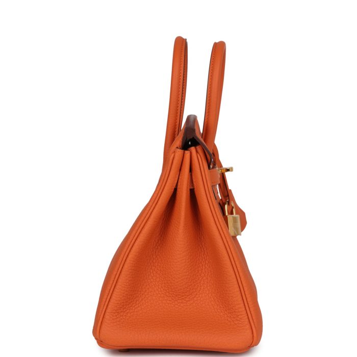 Handmade Bag HB 25 Orange Togo Gold Hardware - 图片 3