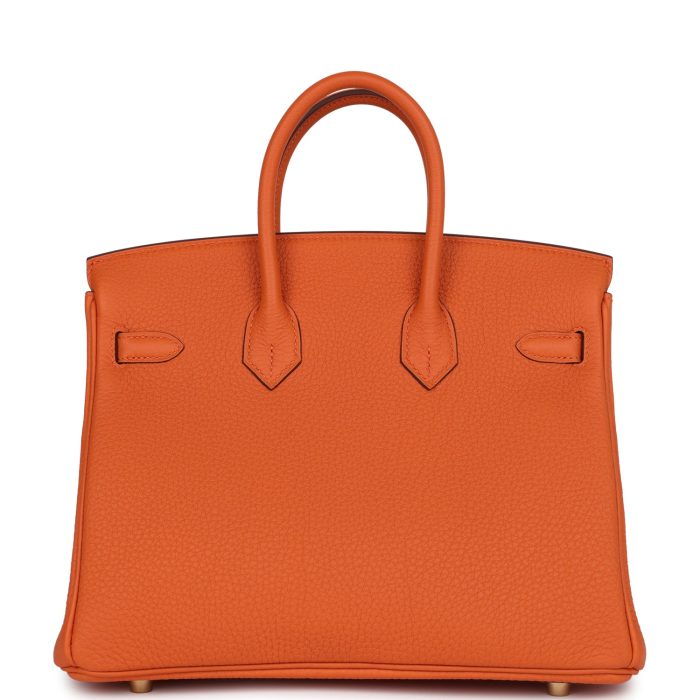 Handmade Bag HB 25 Orange Togo Gold Hardware - 图片 4